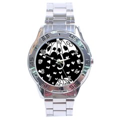 Mandala Calming Coloring Page Stainless Steel Analogue Watch by Nexatart