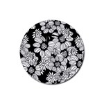 Mandala Calming Coloring Page Rubber Coaster (Round) 