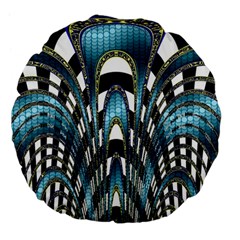 Abstract Art Design Texture Large 18  Premium Flano Round Cushions by Nexatart