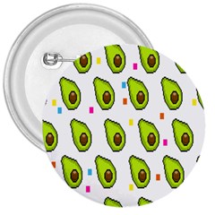 Avocado Seeds Green Fruit Plaid 3  Buttons by Mariart