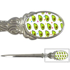 Avocado Seeds Green Fruit Plaid Letter Openers by Mariart