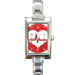 Cardiologist Hypertension Rheumatology Specialists Heart Rate Red Love Rectangle Italian Charm Watch