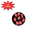 Craft Pink Black Polka Spot 1  Mini Buttons (10 pack) 