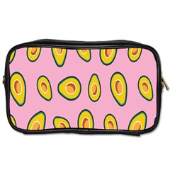 Fruit Avocado Green Pink Yellow Toiletries Bags by Mariart