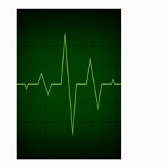 Heart Rate Green Line Light Healty Small Garden Flag (two Sides) by Mariart