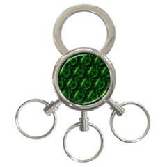Green Eye Line Triangle Poljka 3-ring Key Chains by Mariart