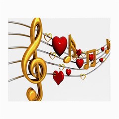 Music Notes Heart Beat Small Glasses Cloth