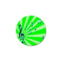 Music Notes Light Line Green Golf Ball Marker (10 Pack) by Mariart