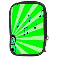 Music Notes Light Line Green Compact Camera Cases