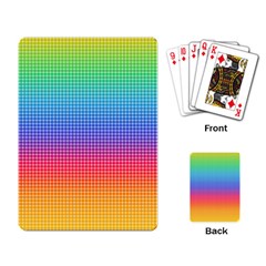 Plaid Rainbow Retina Green Purple Red Yellow Playing Card by Mariart