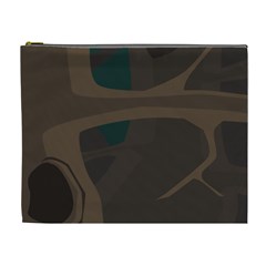 Tree Jungle Brown Green Cosmetic Bag (xl)