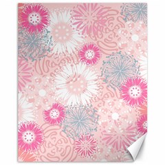 Scrapbook Paper Iridoby Flower Floral Sunflower Rose Canvas 11  X 14   by Mariart