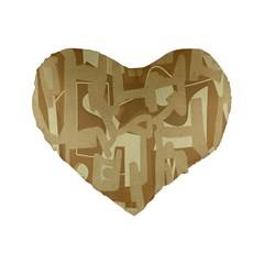 Abstract Art Standard 16  Premium Heart Shape Cushions by ValentinaDesign