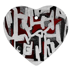 Abstract Art Heart Ornament (two Sides) by ValentinaDesign