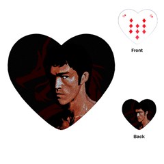 Bruce Lee Playing Cards (heart)  by Valentinaart