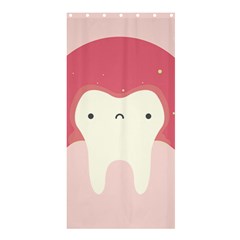 Sad Tooth Pink Shower Curtain 36  X 72  (stall) 