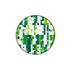 Generative Art Experiment Rectangular Circular Shapes Polka Green Vertical Hat Clip Ball Marker (10 Pack)