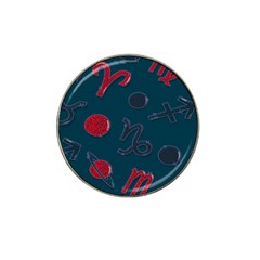 Zodiac Signs Planets Blue Red Space Hat Clip Ball Marker by Mariart