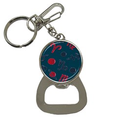 Zodiac Signs Planets Blue Red Space Button Necklaces