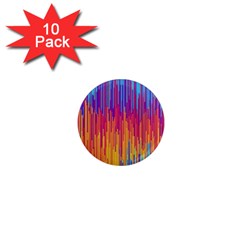 Vertical Behance Line Polka Dot Blue Red Orange 1  Mini Magnet (10 Pack)  by Mariart