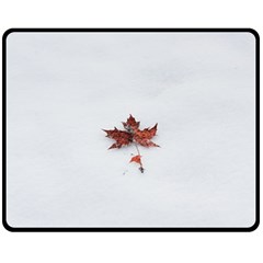 Winter Maple Minimalist Simple Double Sided Fleece Blanket (medium) 