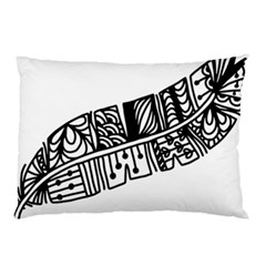 Feather Zentangle Pillow Case (two Sides) by CraftyLittleNodes