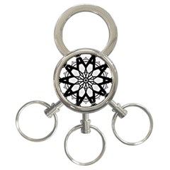 Pattern Abstract Fractal 3-ring Key Chains by Nexatart