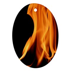 Fire Flame Pillar Of Fire Heat Ornament (oval) by Nexatart