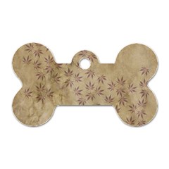 Parchment Paper Old Leaves Leaf Dog Tag Bone (two Sides) by Nexatart