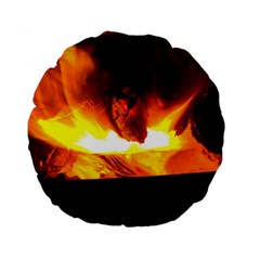 Fire Rays Mystical Burn Atmosphere Standard 15  Premium Flano Round Cushions by Nexatart