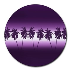 Tropical Sunset Round Mousepads by Valentinaart