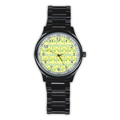 Simple Tribal Pattern Stainless Steel Round Watch by berwies