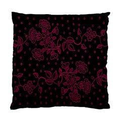 Pink Floral Pattern Background Standard Cushion Case (two Sides) by Nexatart
