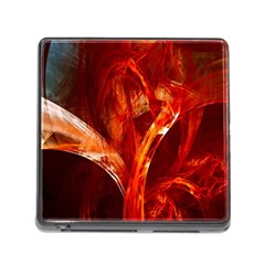Red Abstract Pattern Texture Memory Card Reader (square) by Nexatart
