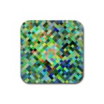 Pixel Pattern A Completely Seamless Background Design Rubber Coaster (Square) 
