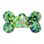 Pixel Pattern A Completely Seamless Background Design Dog Tag Bone (Two Sides)