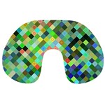 Pixel Pattern A Completely Seamless Background Design Travel Neck Pillows