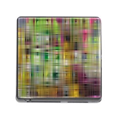 Woven Colorful Abstract Background Of A Tight Weave Pattern Memory Card Reader (square) by Nexatart