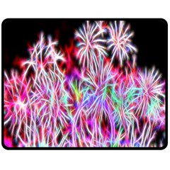 Fractal Fireworks Display Pattern Fleece Blanket (medium)  by Nexatart