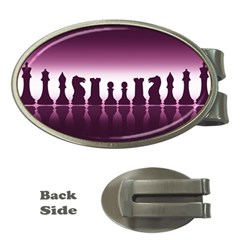 Chess Pieces Money Clips (oval)  by Valentinaart