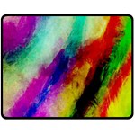Colorful Abstract Paint Splats Background Double Sided Fleece Blanket (Medium)  58.8 x47.4  Blanket Front