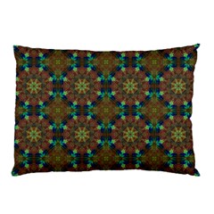 Seamless Abstract Peacock Feathers Abstract Pattern Pillow Case by Nexatart