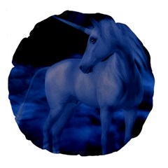 Magical Unicorn Large 18  Premium Flano Round Cushions by KAllan