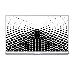 Black White Polkadots Line Polka Dots Business Card Holders by Mariart