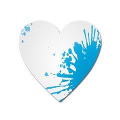 Blue Stain Spot Paint Heart Magnet