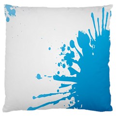Blue Stain Spot Paint Large Cushion Case (one Side) by Mariart