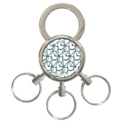 Bicycle Cycling Bike Green Sport 3-ring Key Chains by Mariart