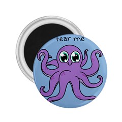 Colorful Cartoon Octopuses Pattern Fear Animals Sea Purple 2 25  Magnets by Mariart