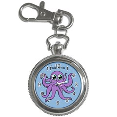 Colorful Cartoon Octopuses Pattern Fear Animals Sea Purple Key Chain Watches by Mariart