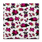 Crown Red Flower Floral Calm Rose Sunflower White Tile Coasters